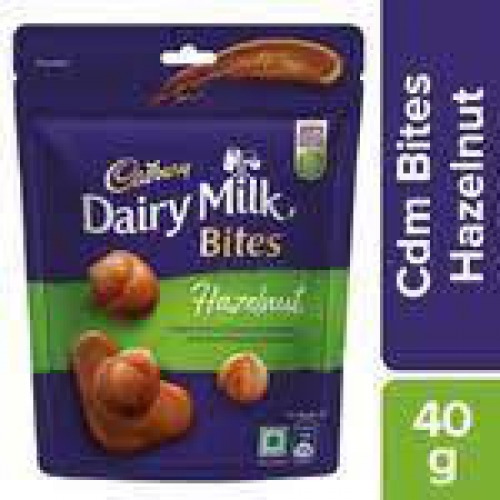 Cadbury Dairy Milk Bites - Hazelnut, Roasted & Chocolate Coated, Rich & Luscious Dessert, 40 g