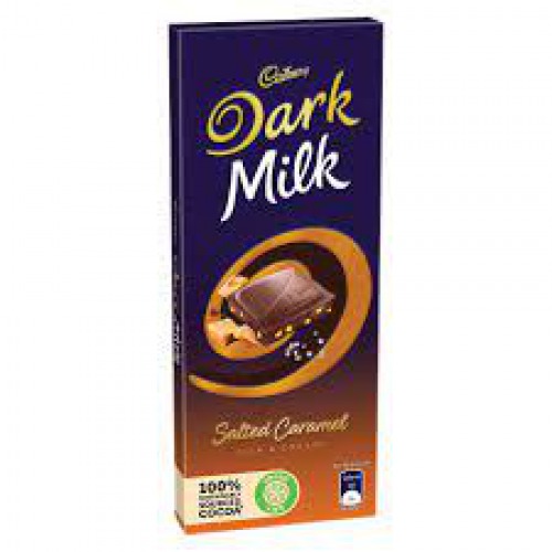 Cadbury Dark Milk - Salted Caramel Chocolate Bar, 72 g