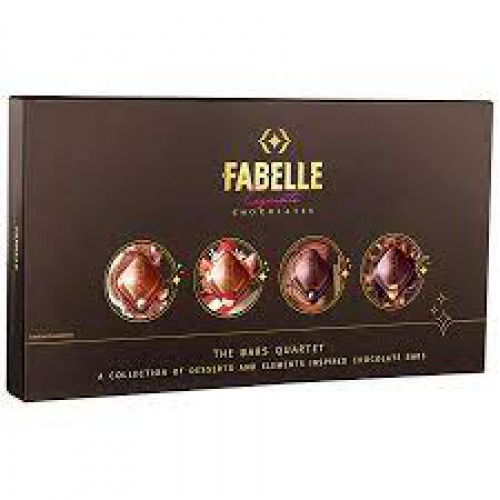Fabelle Exquisite The Bars Quartet Chocolates, 131 g Gift Box