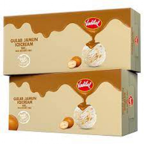 VADILAL Ice Cream - Gulab Jamun, 700 ml Pack of 2