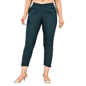 Women/Girls Cotton Lycra Pants/Trouses Regular fit Causal/Formal wear Pant