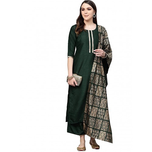 Women's Kurta and Palazzos & Dupatta