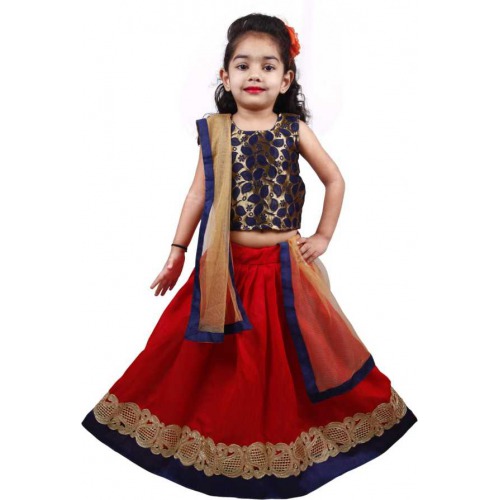 Indi Girls Lehenga Choli Ethnic Wear Embroidered Ghagra Choli