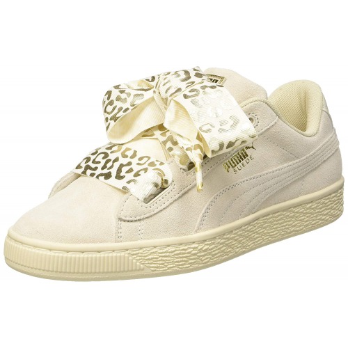 Puma Girls Suede Heart Athluxe Jr Whisper White-PUM Sneakers