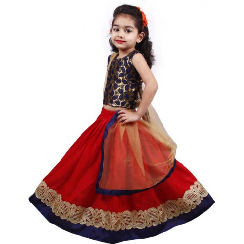 Indi Girls Lehenga Choli Ethnic Wear Embroidered Ghagra Choli