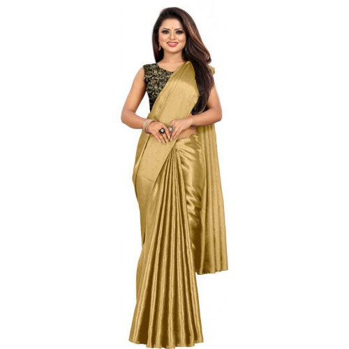 Plain Fashion Poly Silk Saree