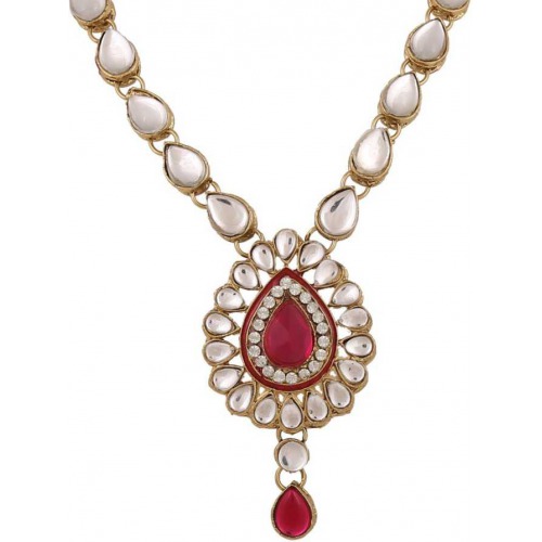 Alloy Gold-plated Jewel Set  (Pink)