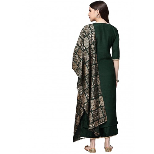 Women's Kurta and Palazzos & Dupatta