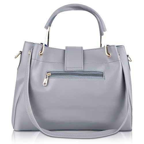 Women Grey Shoulder Bag Set Of 3