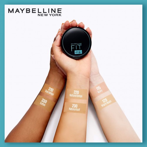 Maybelline New York Fit Me 12Hr Oil Control Compact, 128 Warm Nude, 8g