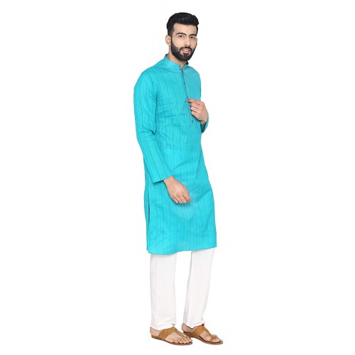 Men's Blended Kurta & Pyjama Set