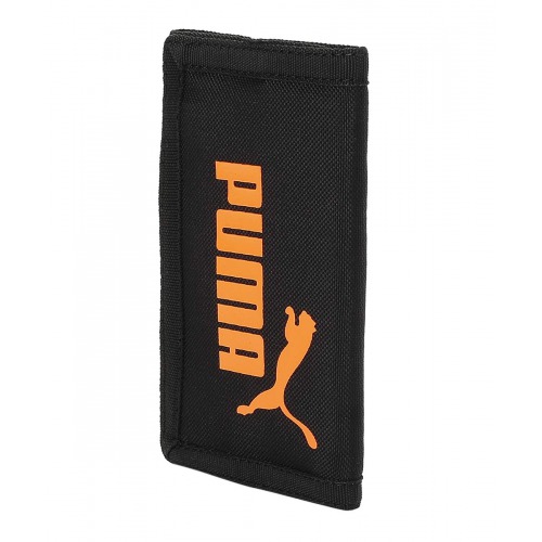 Black & Orange Polyester Unisex Wallet